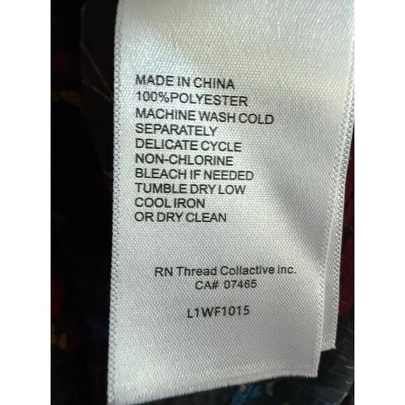 Laundry Shelli Segal Floral Smocked Print Blouse size medium - Picture 6 of 7